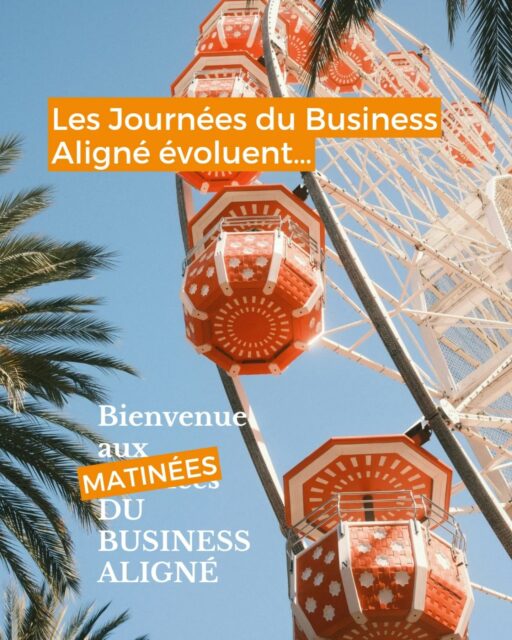On a pris une décision importante pour la suite de Business Aligné. ✨

Les Journées Business Aligné évoluent officiellement en… MATINÉES DU BUSINESS ALIGNÉ ☕

Pourquoi ce changement ?

Parce qu’on avait envie de créer un format :
→ plus accessible
→ plus léger à intégrer dans un quotidien d’entrepreneure
→ plus simple logistiquement
→ mais toujours aussi puissant humainement

Et surtout…
on voulait permettre à davantage d’entrepreneures francophones de vivre l’expérience, même à distance. 🌍

Alors désormais :
✨ les événements auront lieu en ligne
✨ sur une demi-journée
✨ avec seulement 20 entrepreneures à chaque édition

Le concept reste le même :
un espace pour prendre du recul, structurer son business, retrouver de la clarté et rencontrer des entrepreneures qui avancent avec les mêmes valeurs.

Pas du networking forcé.
Pas une masterclass où tu écoutes passivement.
Pas du contenu compliqué pour “faire pro”.

Du concret.
De l’humain.
De la stratégie applicable.
Et des vraies discussions.

📅 Première Matinée du Business Aligné :
Lundi 6 juillet
⏰ 9h30 — 12h30 (heure de Paris)

✨ Thème :
Développement commercial
"Trouve des clients avec plus de fluidité" 

Deux options :
☕ 60 € → live + replay
✨ 150 € → live + replay + workbook + 1h d’accompagnement individuel avec Ellen ou Barbara

On a sincèrement hâte de vivre cette nouvelle aventure avec vous 😁 

Écris “MATINÉE” en commentaire ou en message privé si tu veux recevoir les infos.

Partage à tes copines entrepreneures car si tu viens accompagnée tu gagnes des 🎁 

Des bisous,
Ellen & Barbara
Team Aligner Vie pro