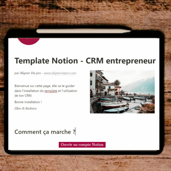 CRM Notion créé pour les entrepreneurs