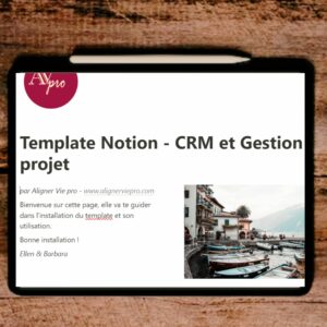 Template Notion CRM et gestion de projet