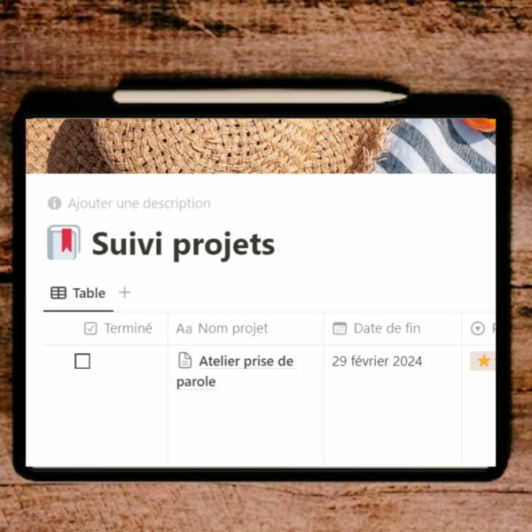 template Notion gestion de projet